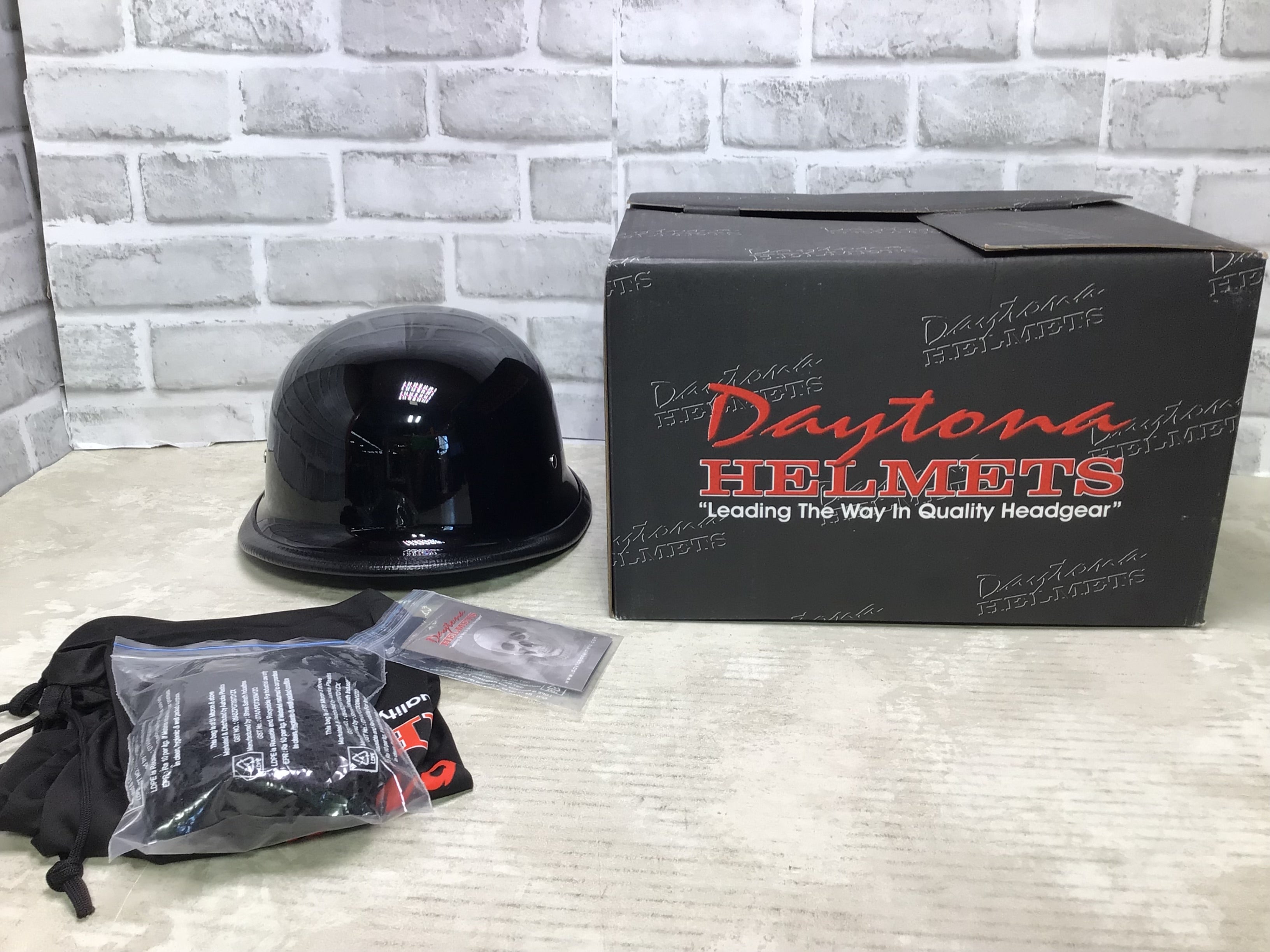 Daytona Helmets-German Biker Style Helmet (Black) (Size-Large) (7734528966894)